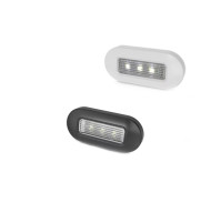 LED OBLONG COURTESY LIGHT - BLACK or Whte CASING  - PC Material - 12 Volts - Available in Warm White or White or Blue - WK-LCL2X - AZLED